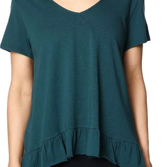 Betsy Johnson Strappy Short Sleeve Flounce Hem Top - Picture 4 of 17